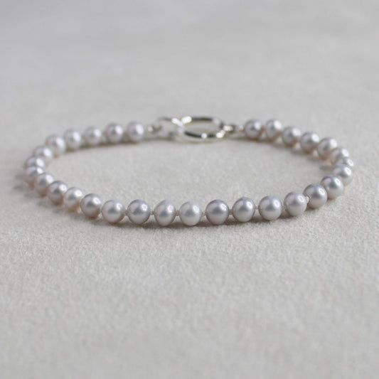 Tide 5mm Grey Pearl Bracelet