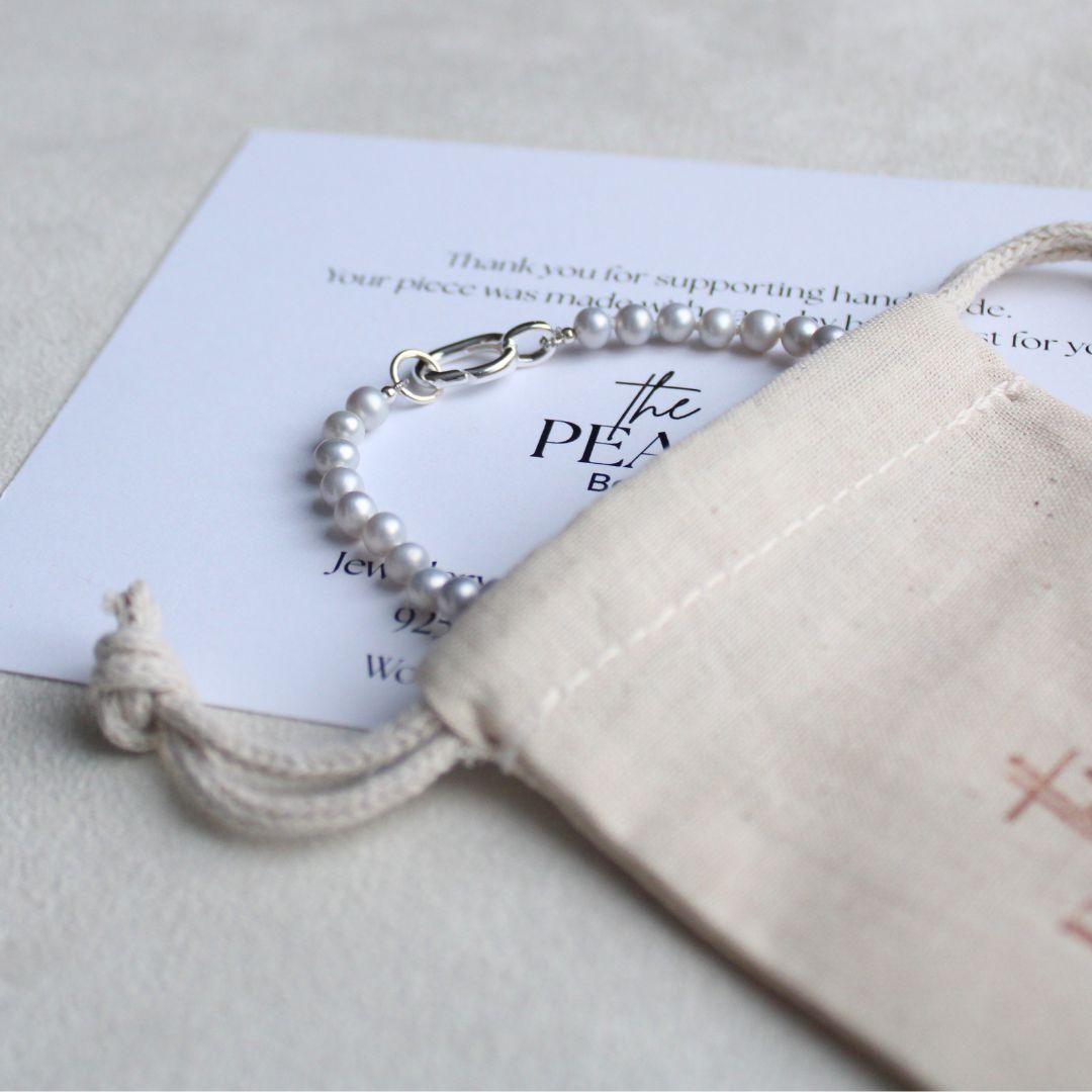 Tide 5mm Grey Pearl Bracelet