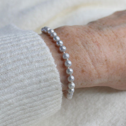 Tide 5mm Grey Pearl Bracelet