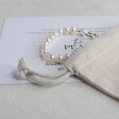 Drift 6mm White Pearl Bracelet - Morganite