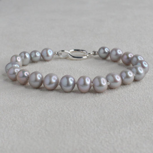 Tide 7mm Grey Pearl Bracelet