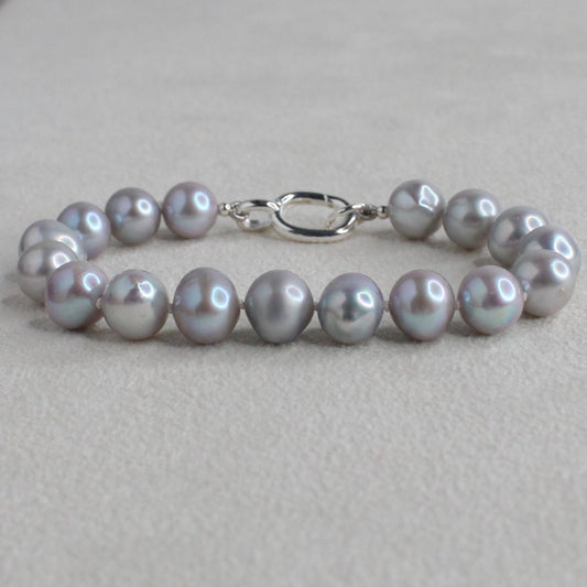 Tide 8mm Grey Pearl Bracelet