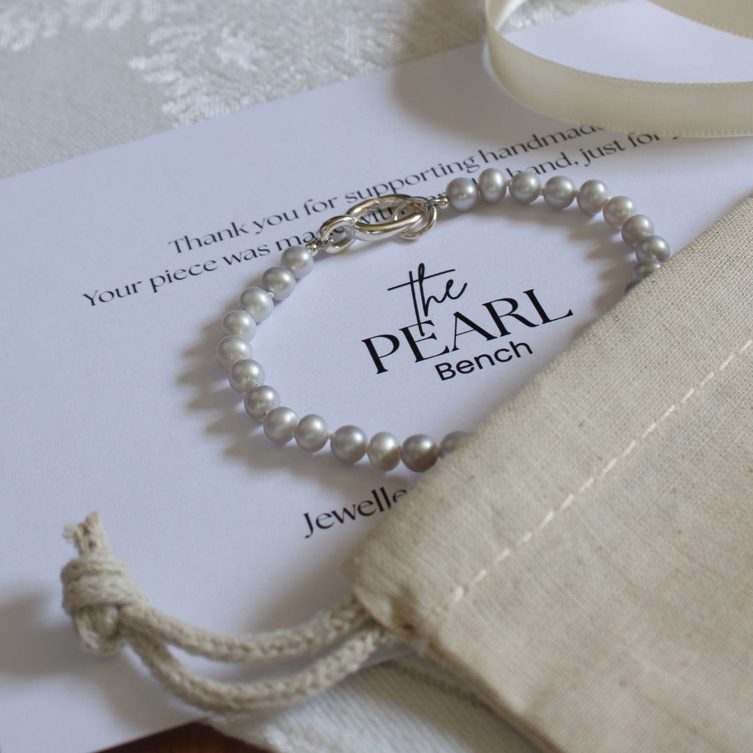 Tide 5mm Grey Pearl Bracelet