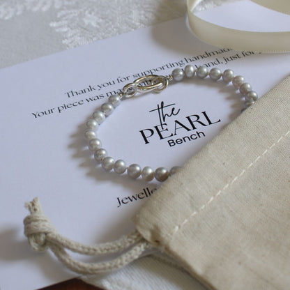 Tide 5mm Grey Pearl Bracelet