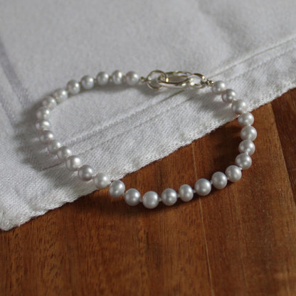 Tide 5mm Grey Pearl Bracelet