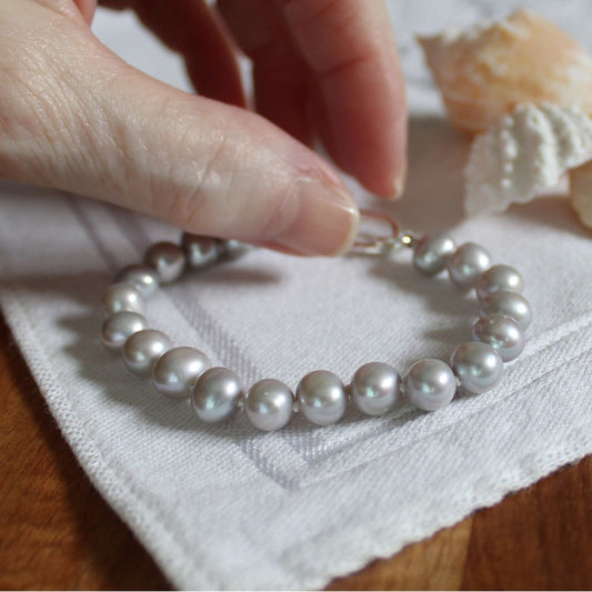 Tide 7mm Grey Pearl Bracelet