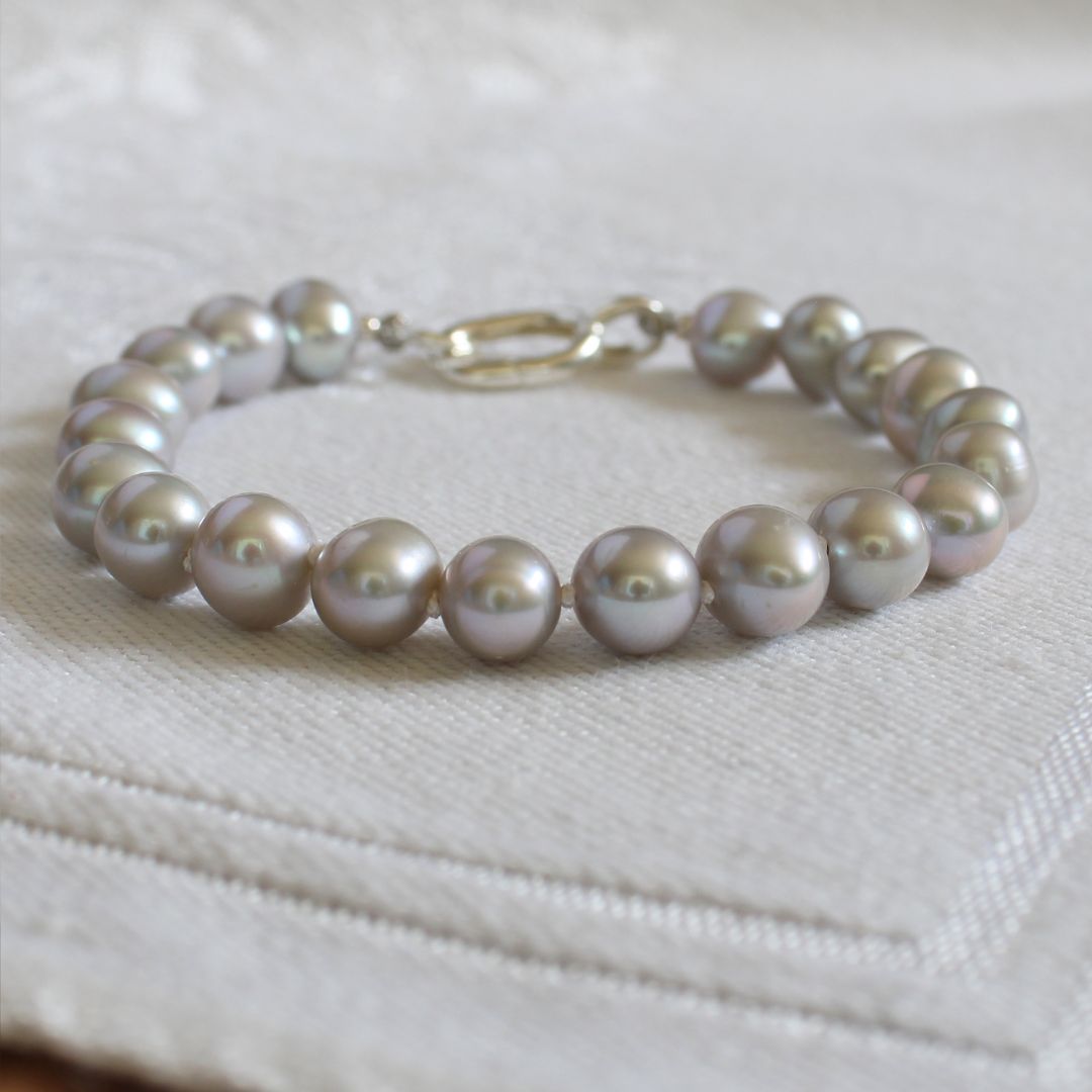 Tide 7mm Grey Pearl Bracelet