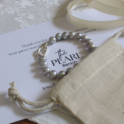 Tide 7mm Grey Pearl Bracelet