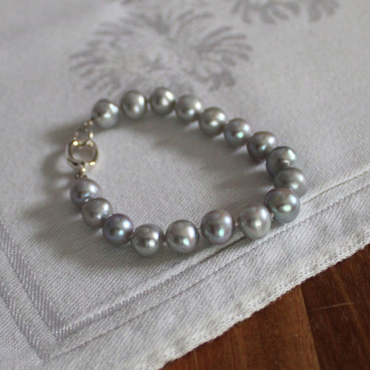 Tide 8mm Grey Pearl Bracelet