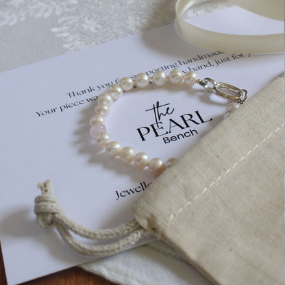 Drift 6mm White Pearl Bracelet - Morganite
